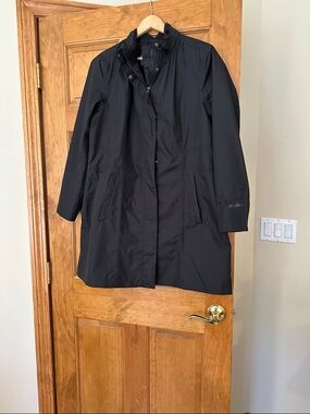 Eddie Bauer Black Lightweight Trench Coat